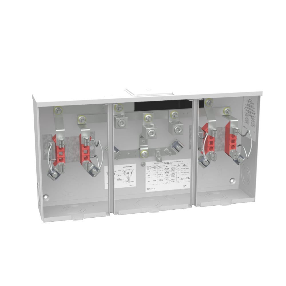 U1252-X-K3-IL 4 Term, Ringless, Large Closing Plate, 2 Position, Single Connector, 4-600 kcmil, 7-16 inch Knockout Lock Provision