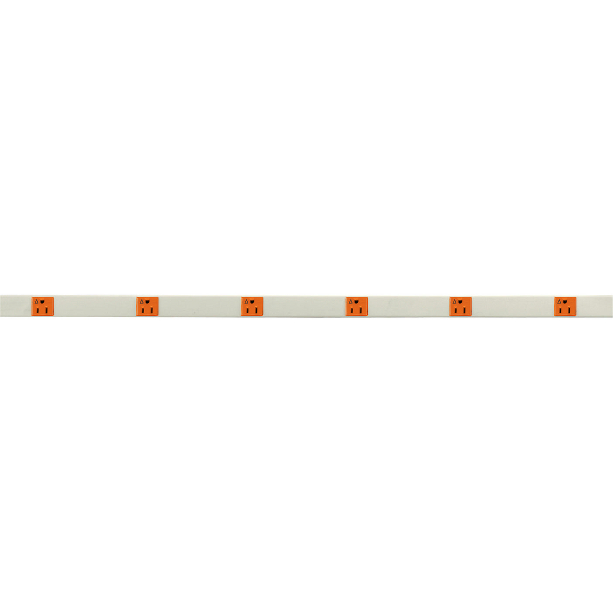 Metal PlugTrak, Isolated Ground, 15A 1 Circuit , 6 Receptacle, 3' Length, Ivory