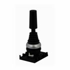 Eaton M22 pushbutton joystick operator, 22.5 mm, Maintained, Non-illuminated, Bezel: Silver, Button: Black, IP67, IP69K, NEMA 4X, 21, Two-position, Horizontal