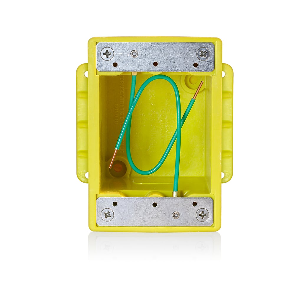 FD Box, Single-Gang, Corrosion-Resistant, 3-4 ", threaded conduit openings - YELLOW
