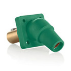 16 Series Taper Nose, Female, Panel Receptacle, Cam-Type, 45-Degree, Green