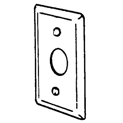 Features:Configuration One 1/2 IN Knockout, For 4 X 2 1/8 IN Boxes, Standard:UL E18095, Material:Steel, Size:4 X 2.125IN