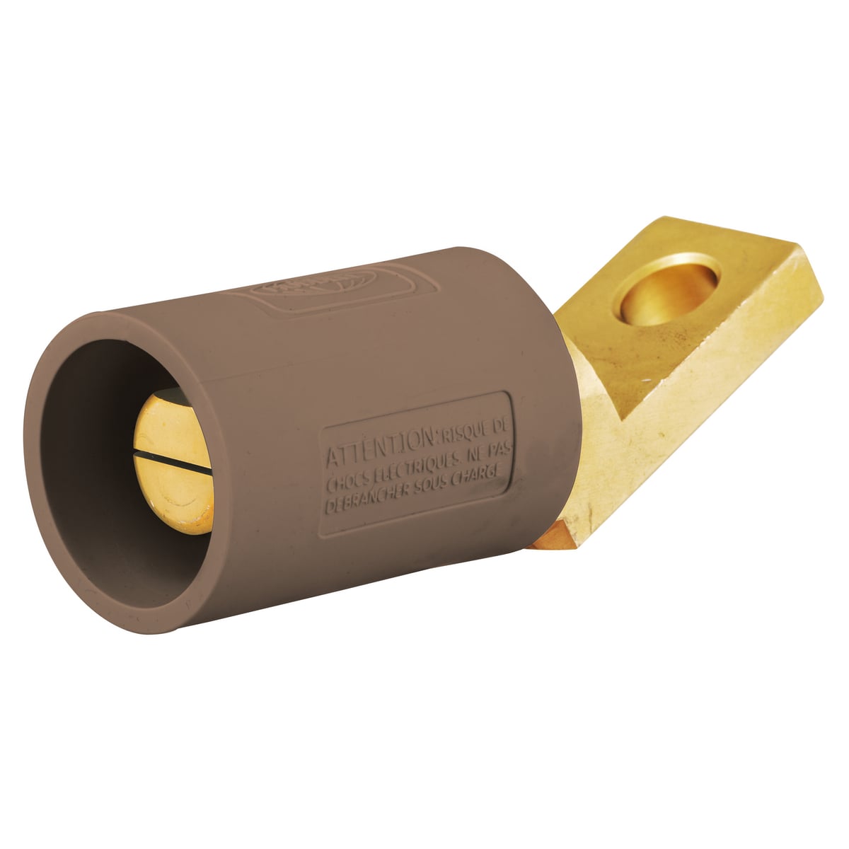 Single Pole Products, 300/400A Series,Angled Male, Offset Stud Type, Brown