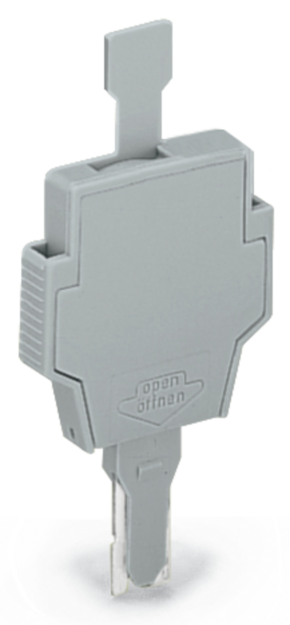 Fuse plug; with pull-tab; for miniature metric fuses 5 x 20 mm and 5 x 25 mm; without blown fuse indication; 6 mm wide; gray