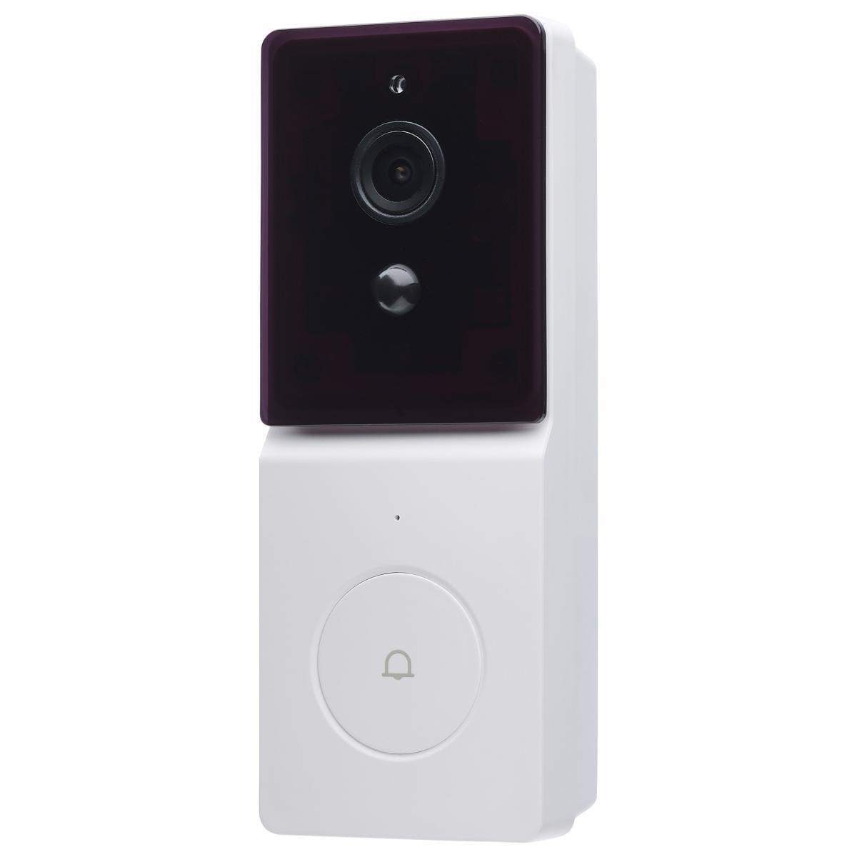 65-935 Starfish Smart Doorbell Security Camera, White Doorbell with Black Chime