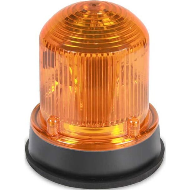 125 Class Flashing Incandescent Beacon for NEMA 4X Applications, 24V DC, Black Base, Amber