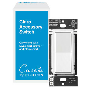 Claro Smart Accessory Switch, only for use with Diva Smart Dimmer Switch/Claro Smart Switch