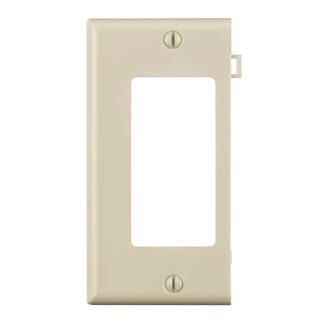 1-Gang Decora/GFCI Device Decora Wallplate Sectional, Thermoplastic Nylon Device Mount, End Panel, Light Almond