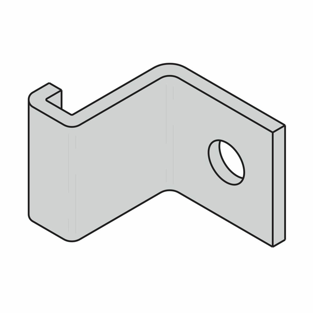Eaton B-Line series runway accessories, Used to secure cable runway, Wall clamps included, Runway hold-down clamp kit, A570 structural steel, Flat black powder coat