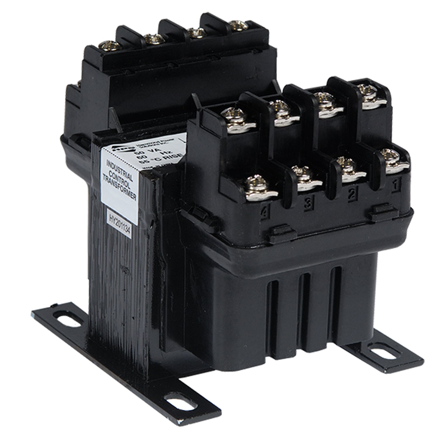 Machine Tool Rated Molded Industrial Control Transformer,  600 PV, 12x24 SV, 75VA