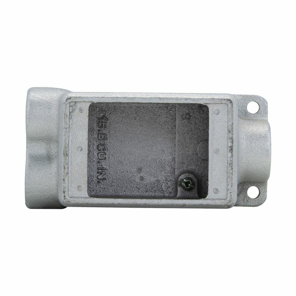 Eaton Crouse-Hinds series Condulet FDC device box, Deep, Feraloy iron alloy, Single-gang, C shape, 1/2"