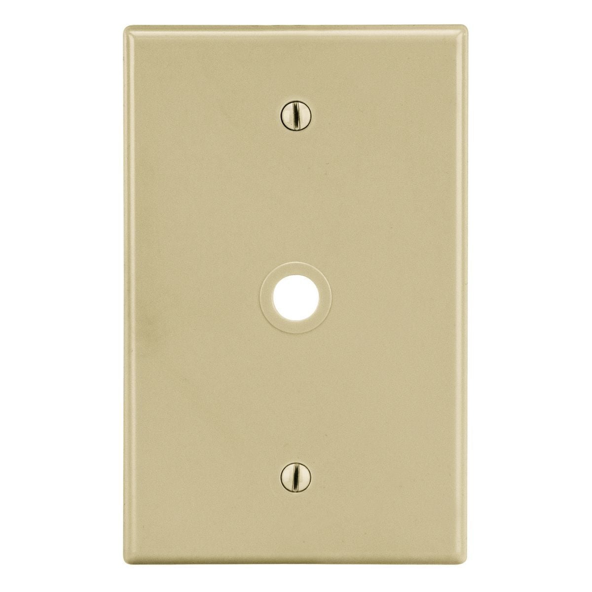 Wallplate, 1-Gang, .406" Opening, Box Mount, Ivory