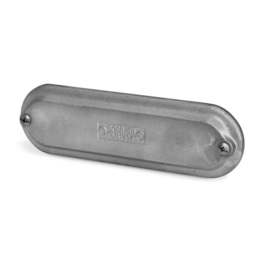 3-1/2 Inch  4 Inch Mogul Conduit Body Cover, Gray Iron Electro Galvanized