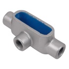 1/2 Inch Form 7 (T) Conduit Body, Body Material Gray Iron with Zinc Plating and Baked on Epoxy Powder Coat with BlueKote Internal Coating for Use with Rigid/IMC Conduit