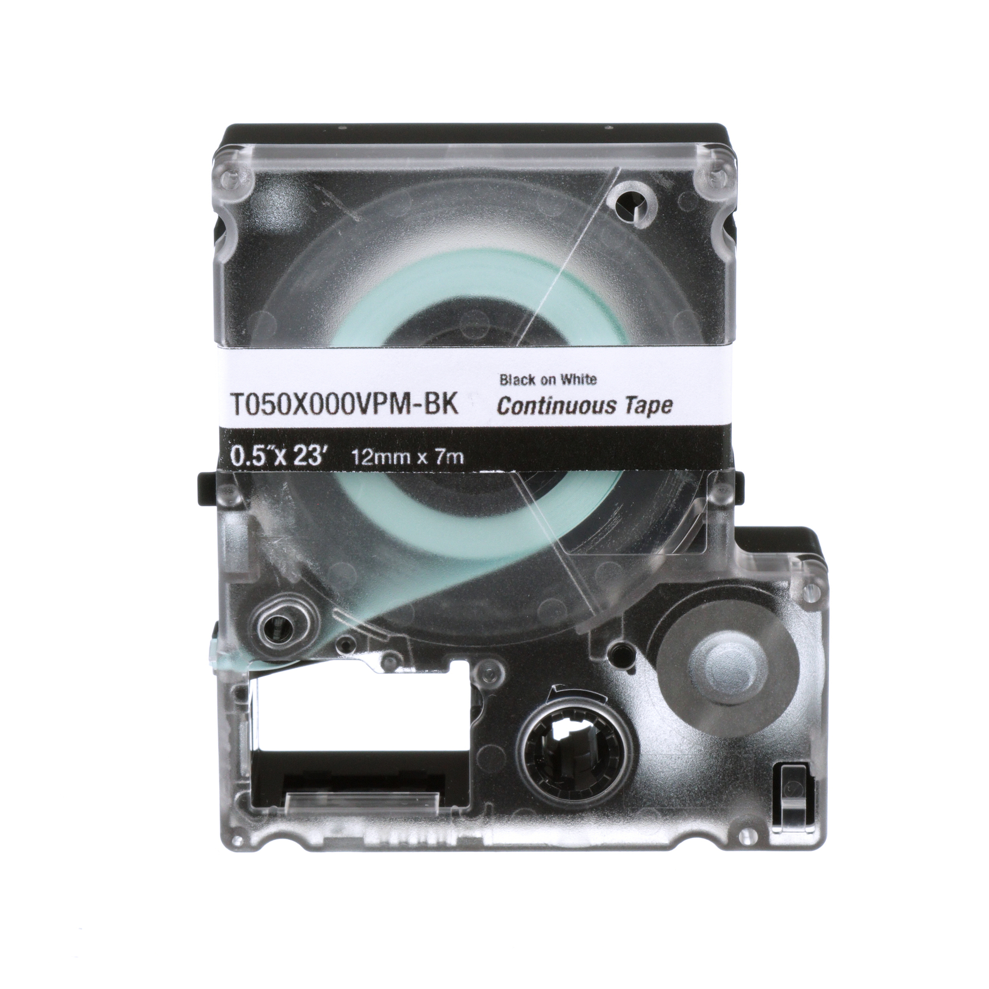 PXE T038X000YKM-BK MP Printer Cont. Tape, Safety & ID, Polyest, Blk/Clr, .38" W
