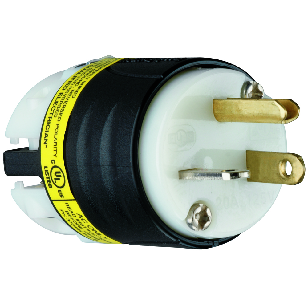 3W 20A 125V, Straight BladeGCM Plug, Cord Diameter 230-.720