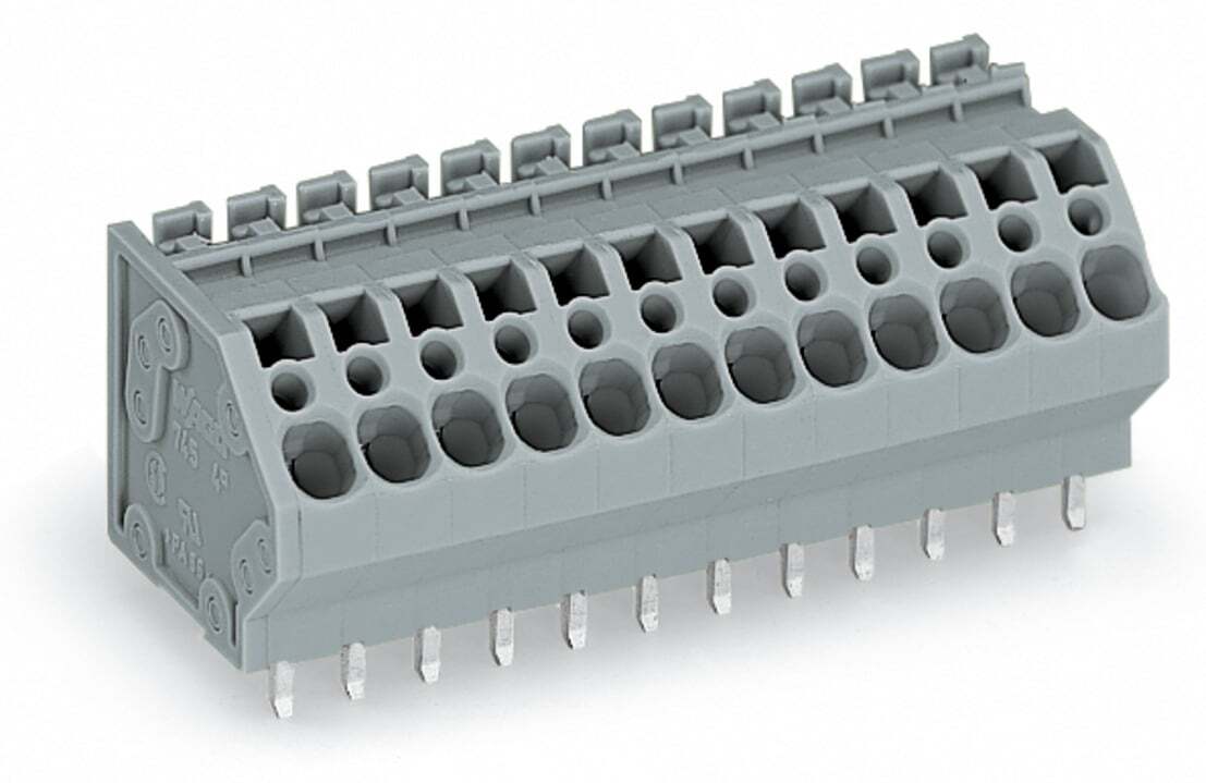 PCB terminal block; 4 mm; Pin spacing 5 mm; 4-pole; CAGE CLAMP; commoning option; 4,00 mm; gray