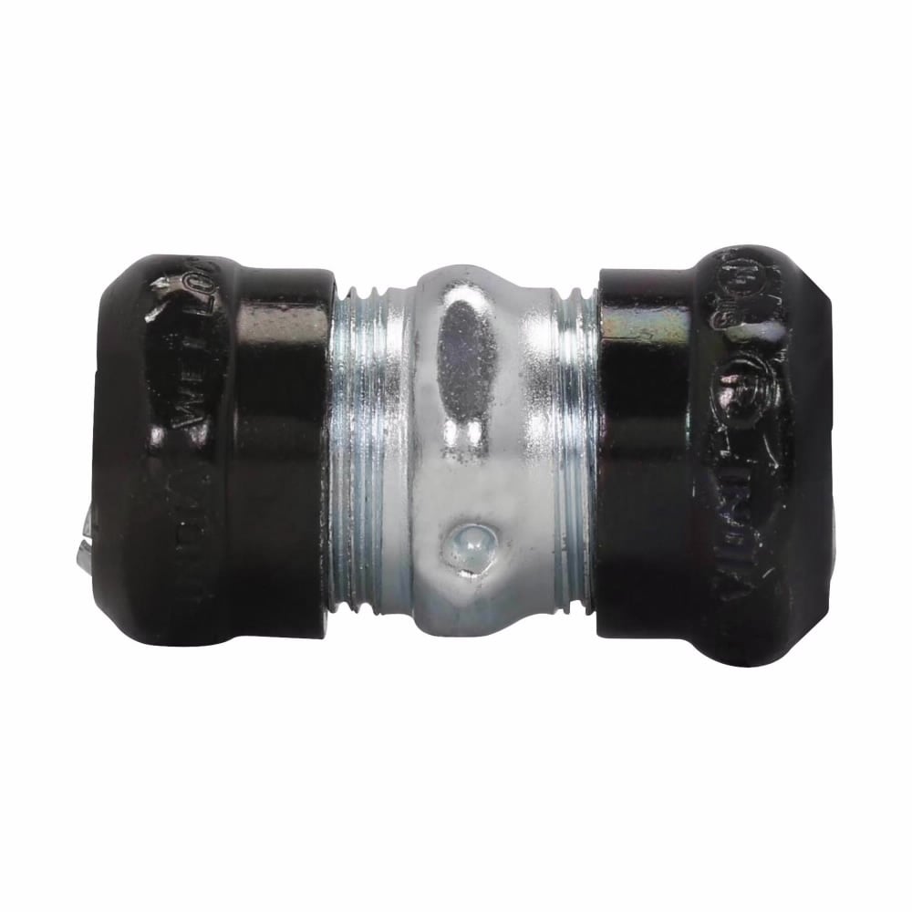Eaton Crouse-Hinds series raintight compression coupling, EMT, Steel, 2"
