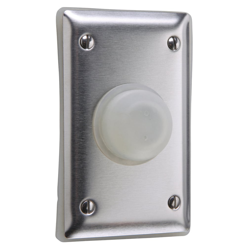 Stainless Steel Cover With Bubble, Round Mat, 4 Screw Box Mounting
