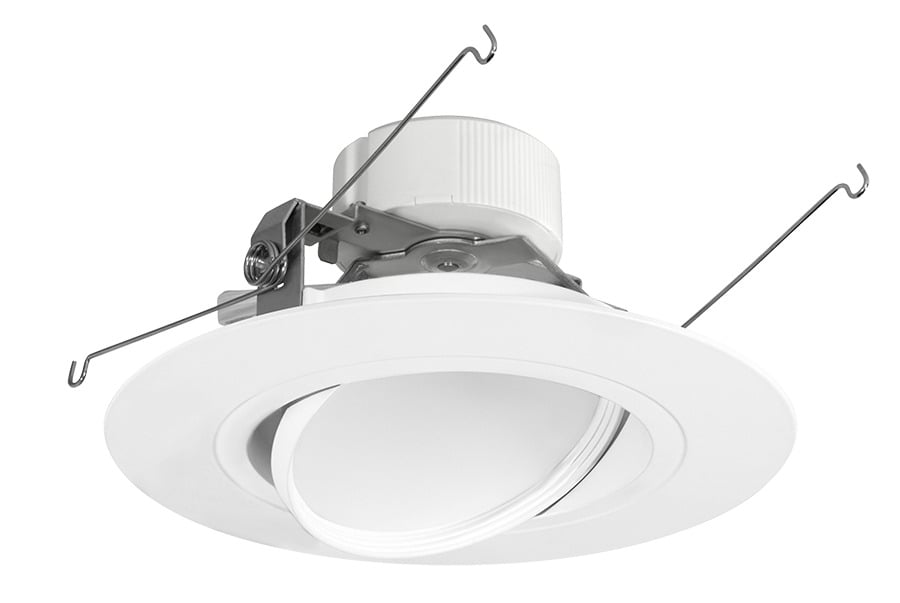 Retrofit Downlight 6 Inch Round Adjustable 14W, LED, 3000k, White