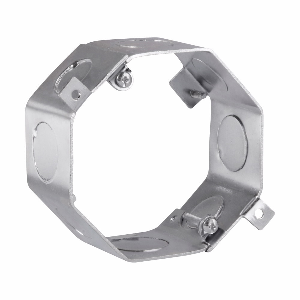 Eaton Crouse-Hinds series Octagon Concrete Box, 4", 2", Steel, 1/2" and 3/4" single row, 23.0 cubic inch capacity