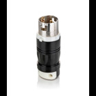 50 Amp, 480 Volt AC, Industrial Grade, Grounding, Black and White Locking Plug, California-Style, Black-White