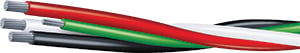 PRIORITY-PLEX 1/0-03 Aluminum XHHW-2 Cable with Ground, 600/1000V,Black, Red, White