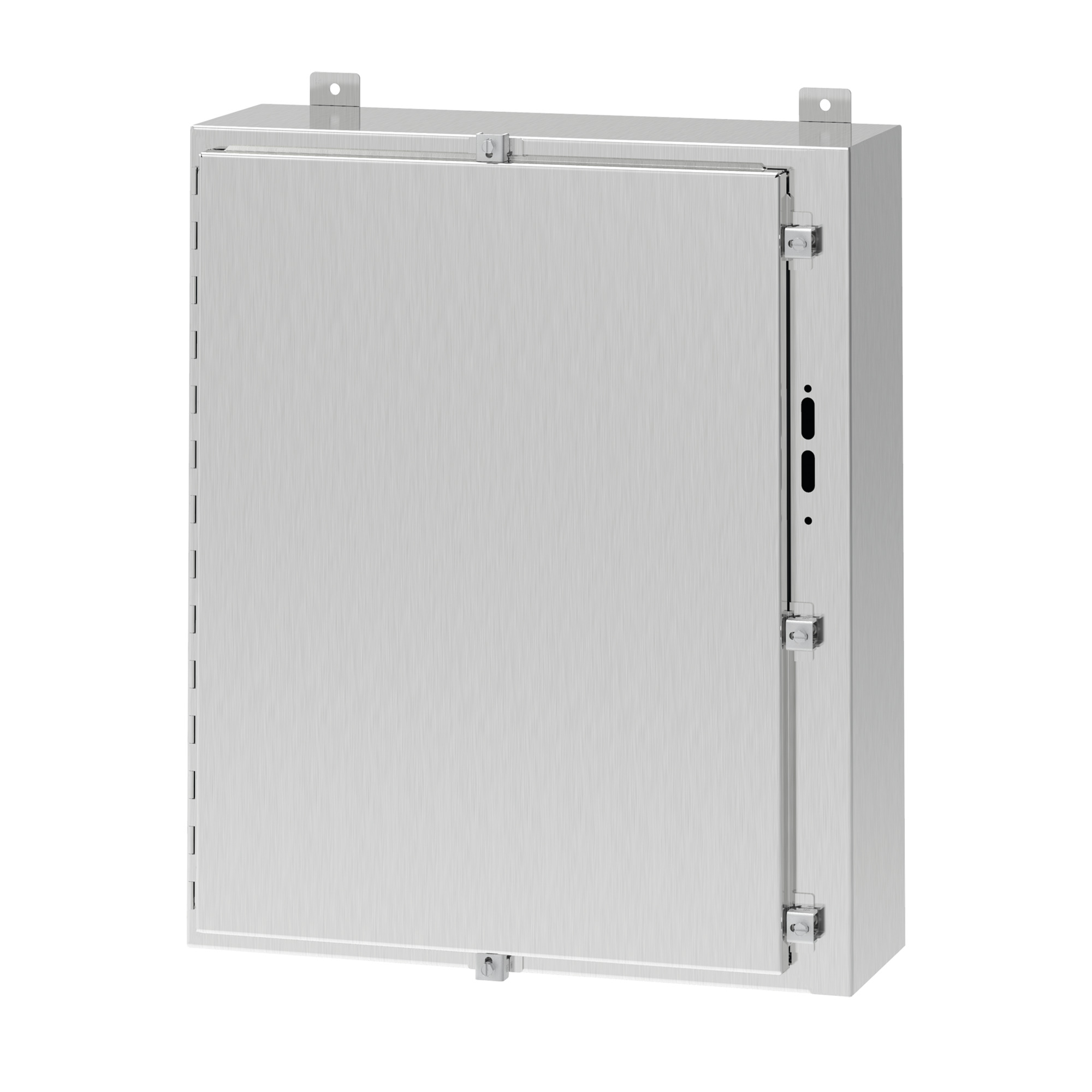 Wallmount Disconnect Enclosure with Clamps Type 4X, 36x25x8, Brushed, SS316