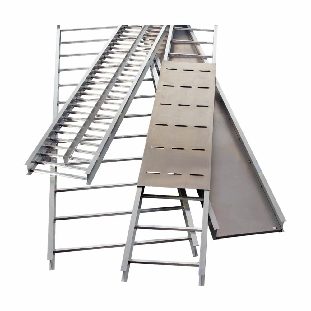 Eaton B-Line series KwikSplice horizontal bend, 4" height, 18.84" length, 9" width, 3 lbs, KwikSplice 90? horizontal bend, Aluminum, 9" rung spacing