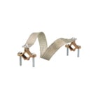 Copper clamps with 18" tinned copper braid. Braid equivalent to 4 GA,- 4" movement