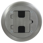 Hubbell Wiring Device Kellems, Floor Boxes, Residential Series, AluminumFinish Flange and Door