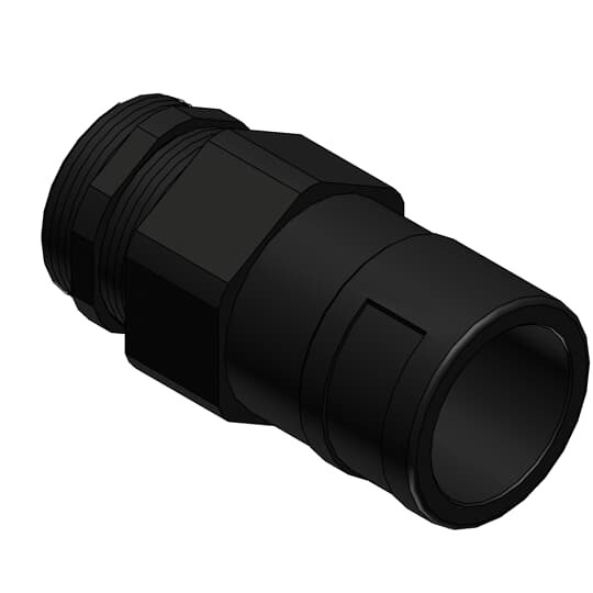 VNV Connector Straight, PG Metal Thread for IP68 - Thread PG 29, Fits to Conduit Size NW/Metric 29/32, Color Black