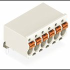 1-conductor female connector, angled; push-button; Push-in CAGE CLAMP; 1.5 mm; Pin spacing 3.5 mm; 4-pole; 1,50 mm; light gray
