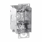 Eaton Crouse-Hinds series Switch Box, (1) 1/2", 2, AC/MC clamps, 2-1/2", Steel, (1) 1/2", Ears, Gangable, 12.5 cubic inch capacity