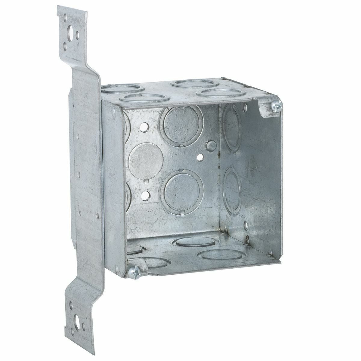 3-3/4 In. Sq. Large Capacity Brkt. Bx. 3-1/2 In. Dp. Weldedw/ConduitKO's, FM Brkt