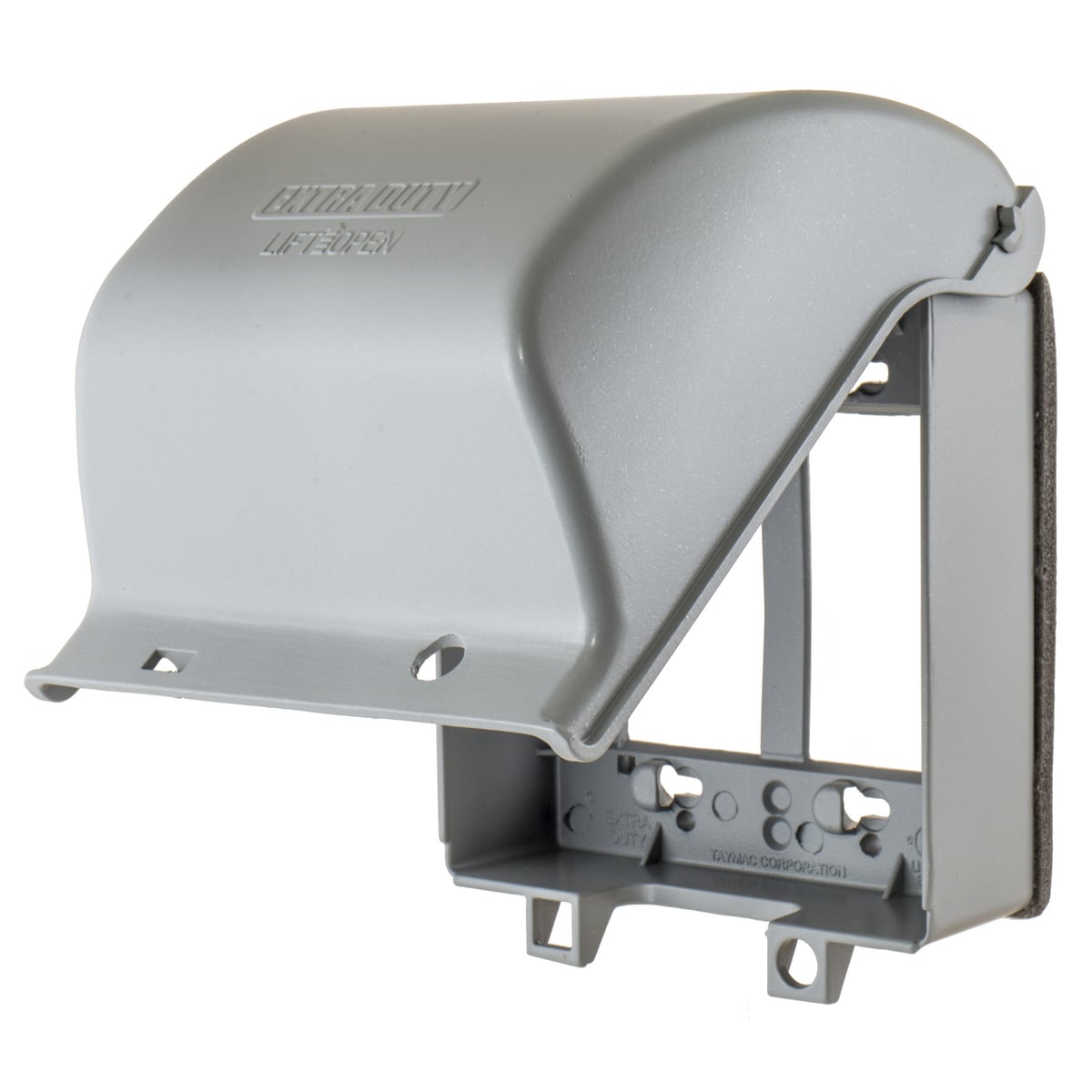 Wallplates and Covers, Weatherproof Cover, 2-Gang, 2) Decorator Openings, Cast Aluminum