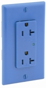 20 Amp, 125 Volt, Decora Plus Duplex Surge Suppressor Receptacle, Straight Blade, Industrial Grade, Self Grounding, Brown