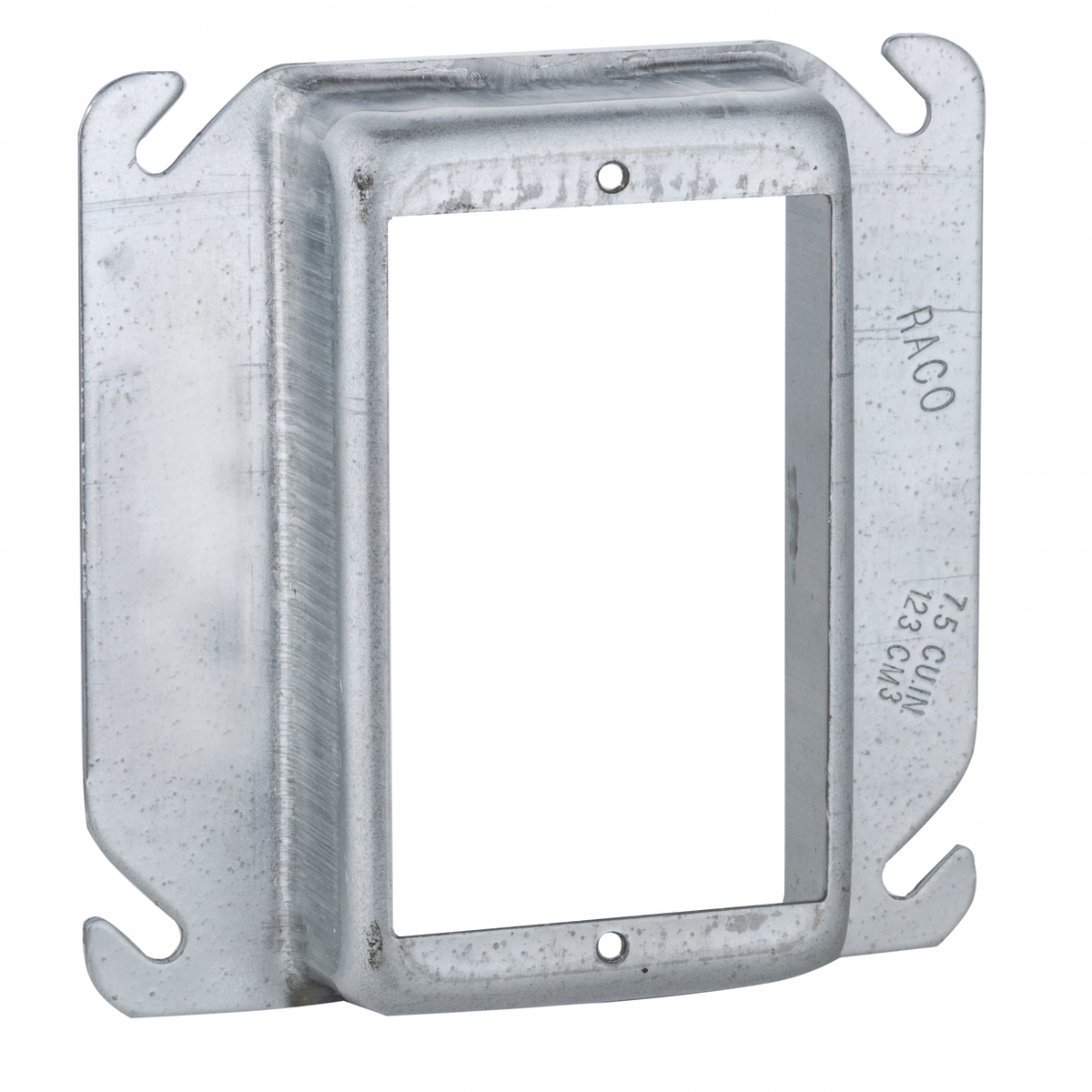 4 In. Square Single Device Covers, Raised 1 In.