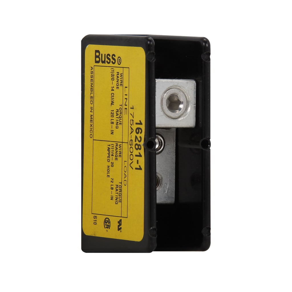 Eaton Bussmann series power terminal block, Power terminal block, Single-pole - 16281-1