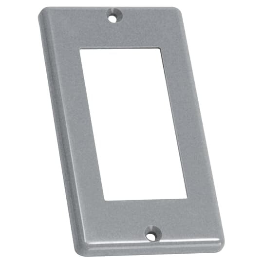 One-Gang Handy Box GFCI Cover, Length 4.30 Inches, Width 2.38 Inches, Thickness 0.25 Inch, Color Gray, Material Non-Metallic