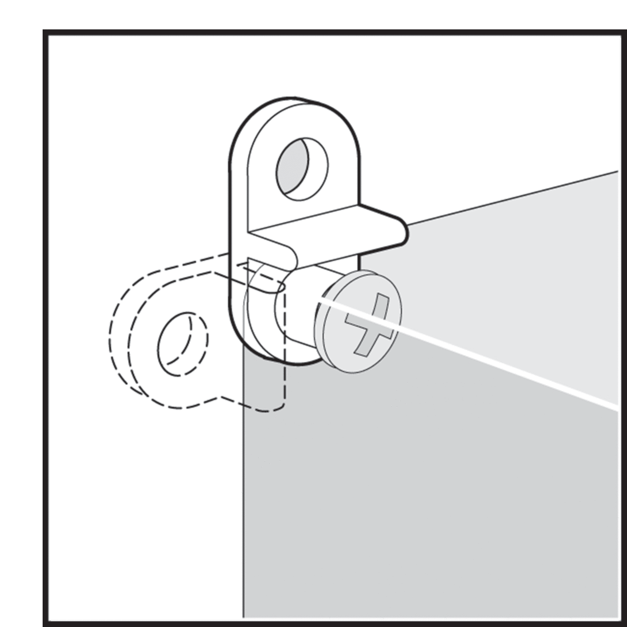 QLine E Mounting Bracket Kit, 30x15x10mm, Light Gray, Polycarbonate