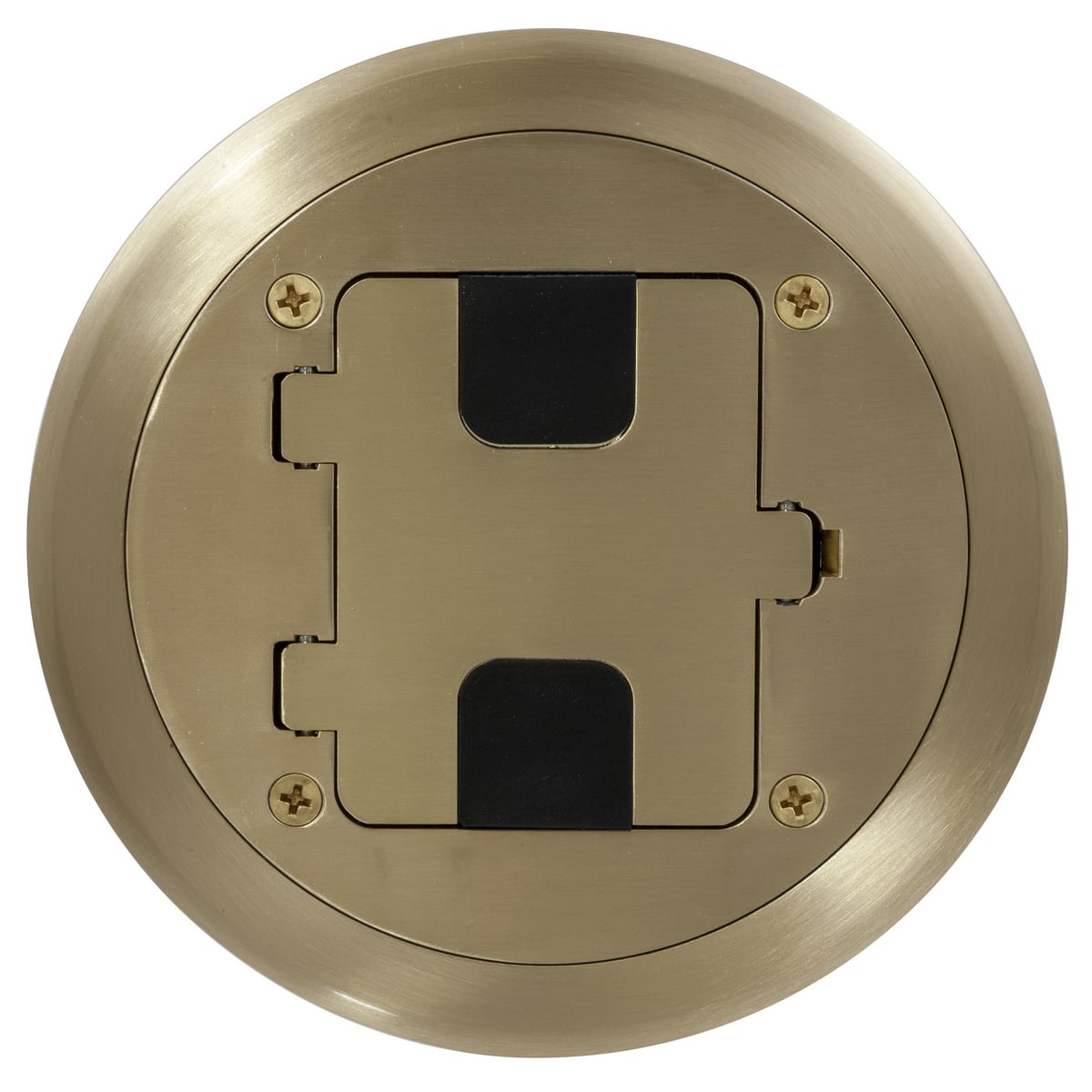Floor Boxes, Residential Series, Brass Finish Flange and Door