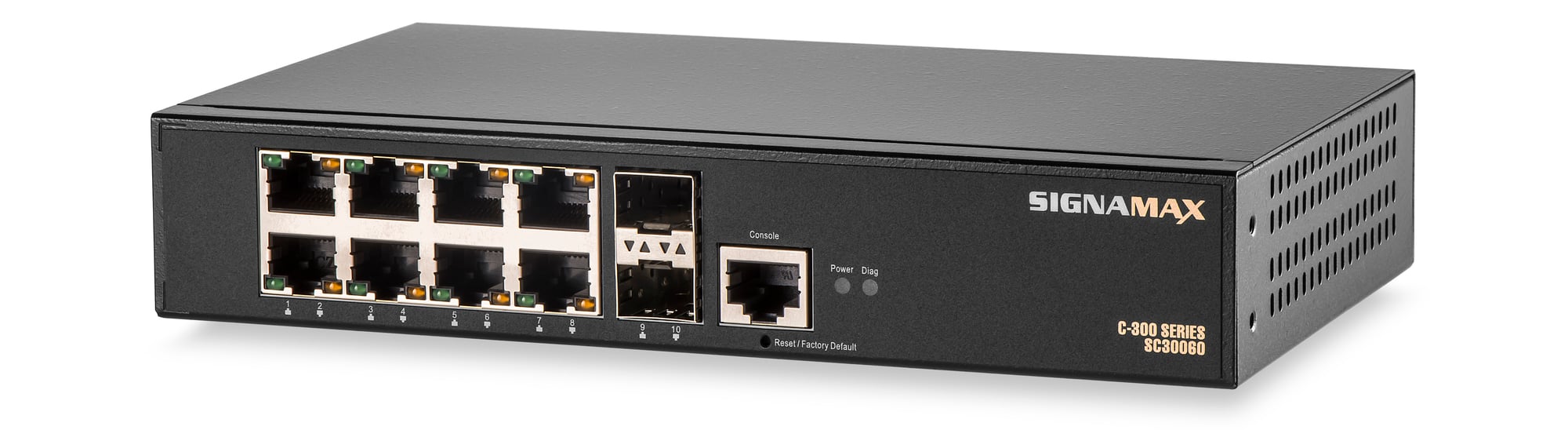C-300 8 Port Gigabit Managed Switch with 2 SFP Ports