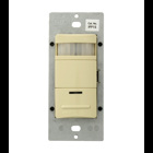 Single pole or 3-way, Manual On/Auto Off, Neutral Required, 15Amp, 120VAC, NAFTA Incandescent, Occupancy Sensor, Ivory