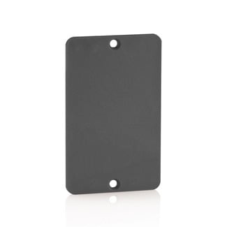 Coverplate, Standard Single-Gang, Thermoplastic, Blank, Black
