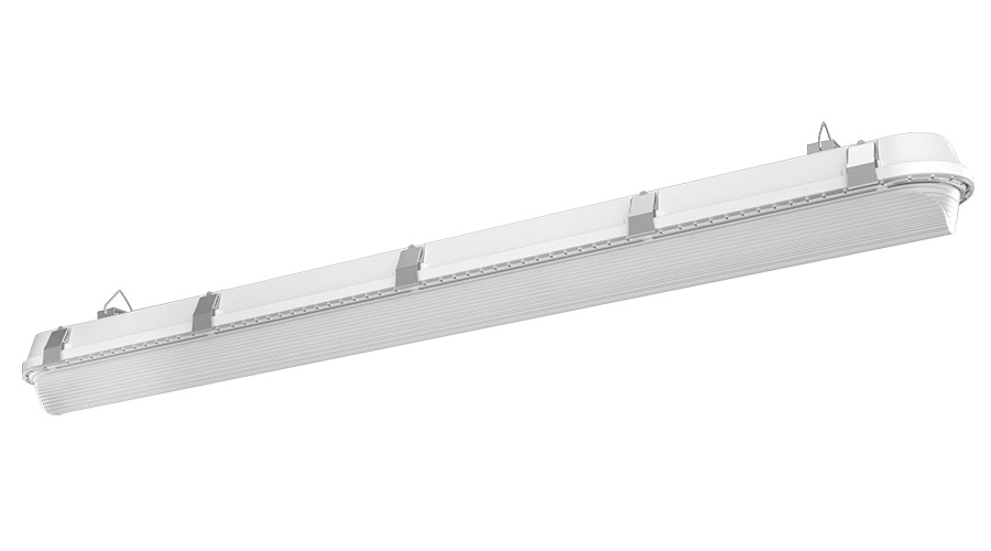Washdown 6881 Lumens Shark 4 Feet 50W 4000K 0-10V Dimming 120V-277V Battery Backup
