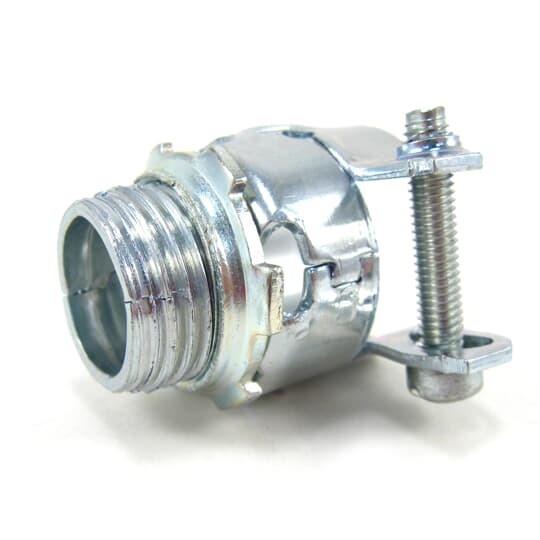 Squeeze Connector, Straight, Trade Size 1-1/2 Inch, Knockout Size 1-1/2 Inch, Cable Range 1.688 to 1.875 Inch, Malleable Iron