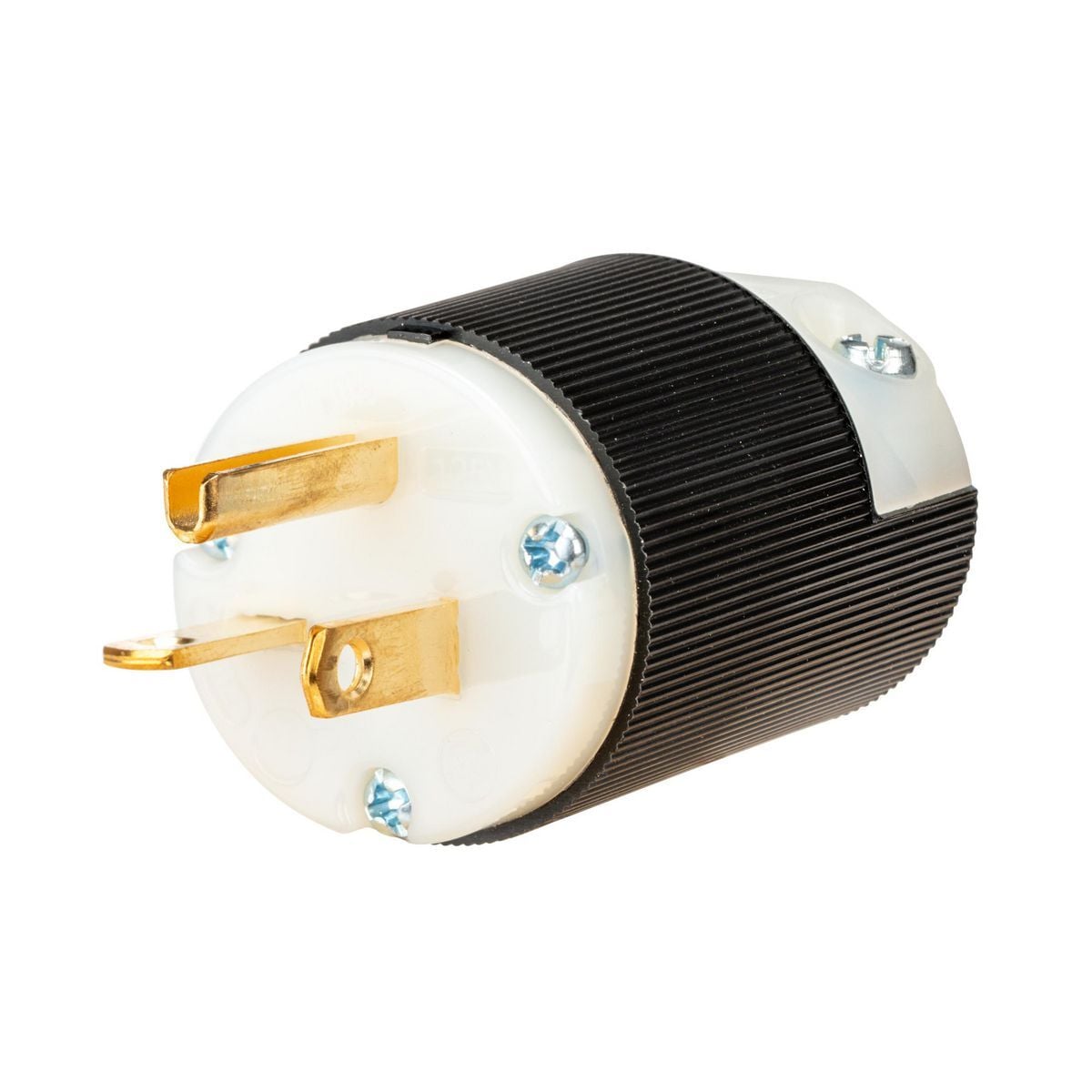 EdgeConnect, Straight Blade Devices, Plug, Industrial/Commercial Grade, 2-Pole 3-Wire Grounding, 20A 125V, 5-20P, Black and White