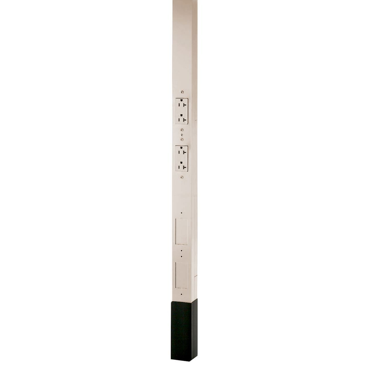 Aluminum Service Poles, 15' 2" Height, 2)Decorator Duplex, Office White