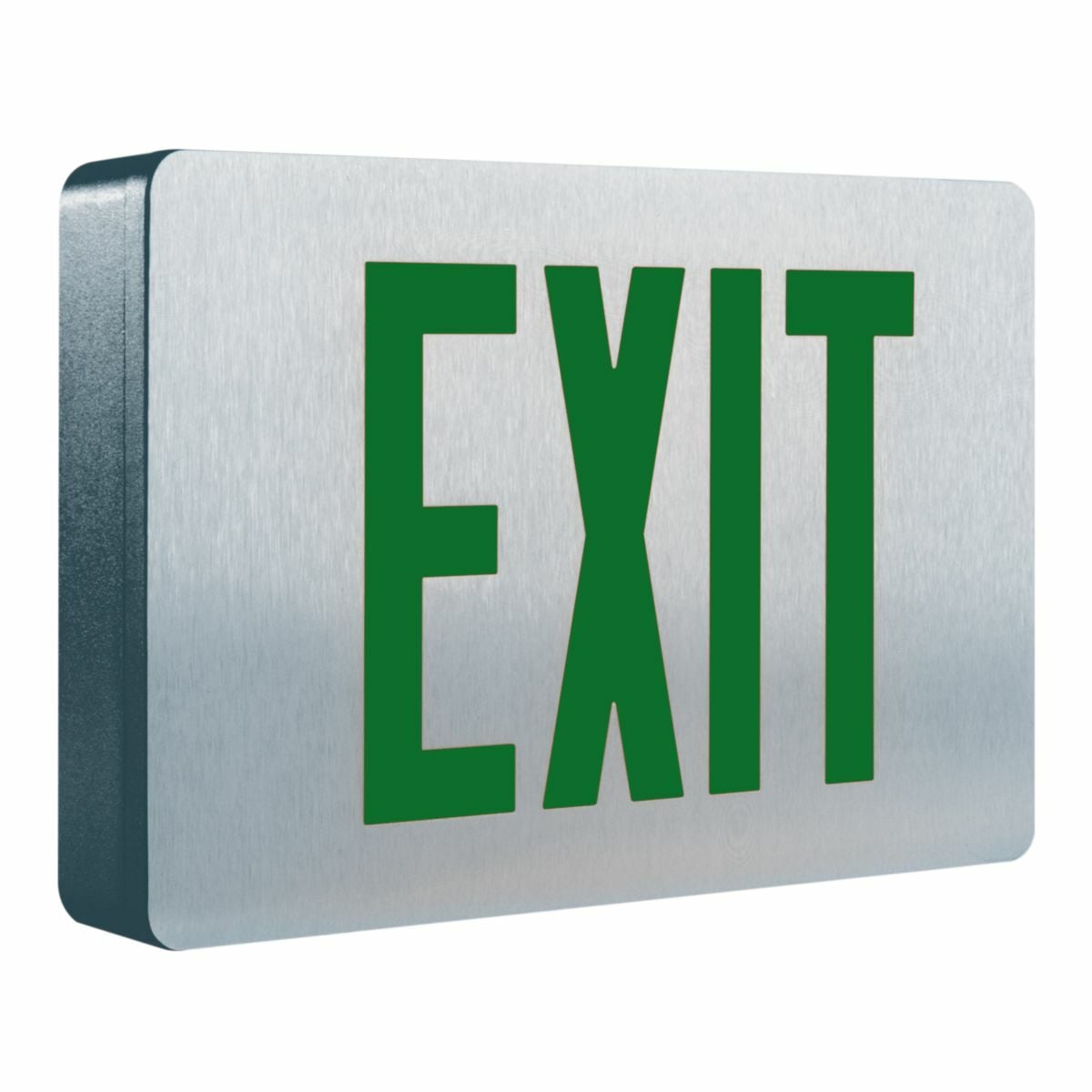 LED, Brushed Aluminum Face and Black Housing, Double Face, Red and Green Letters, Self-Powered, Self-Diagnostics